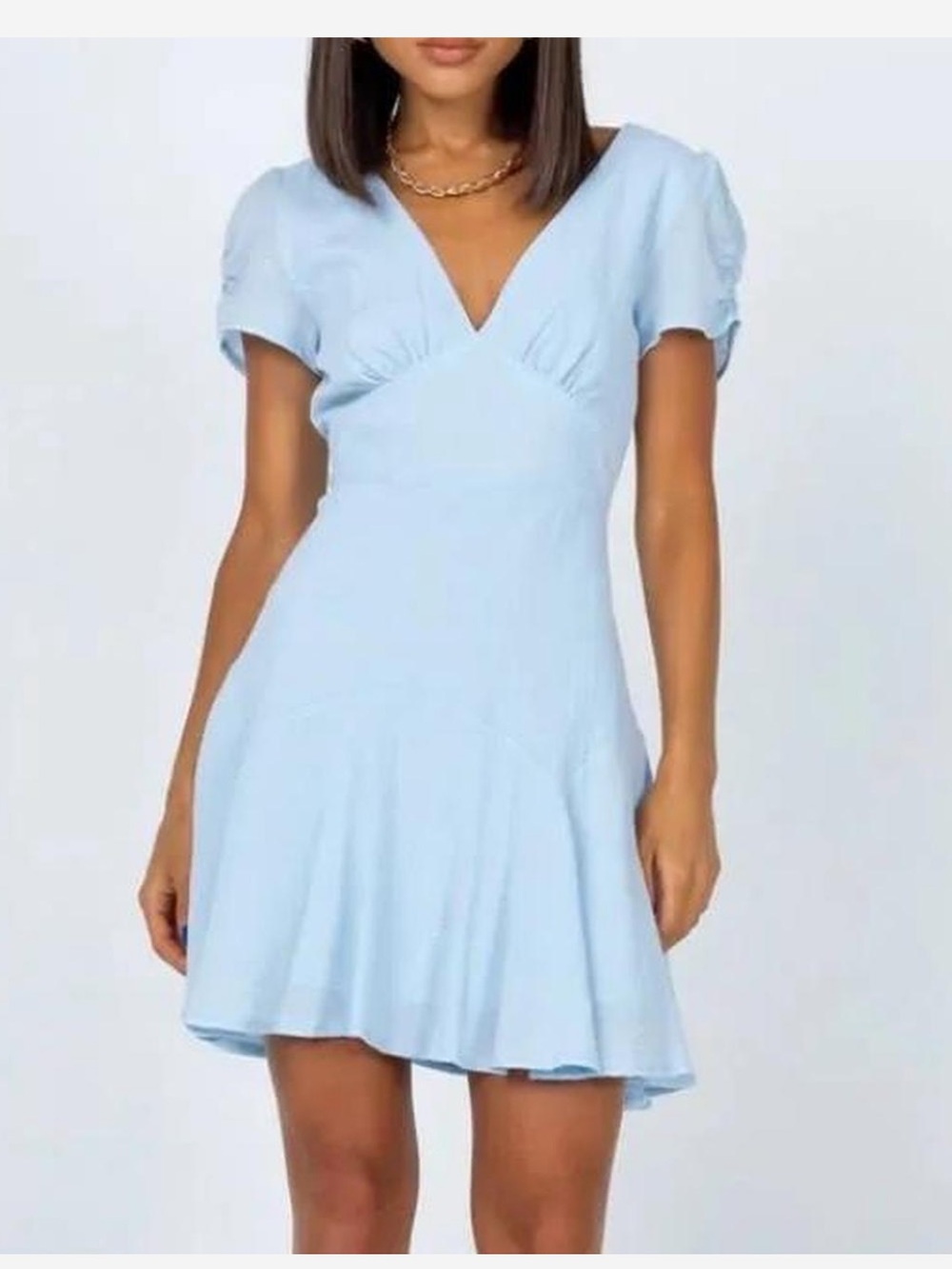 Princess Polly “The Sting Mini Dress” in Baby Blue